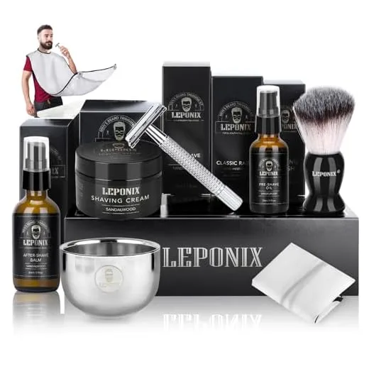 Men's Shaving Kit with Razor and Accessories