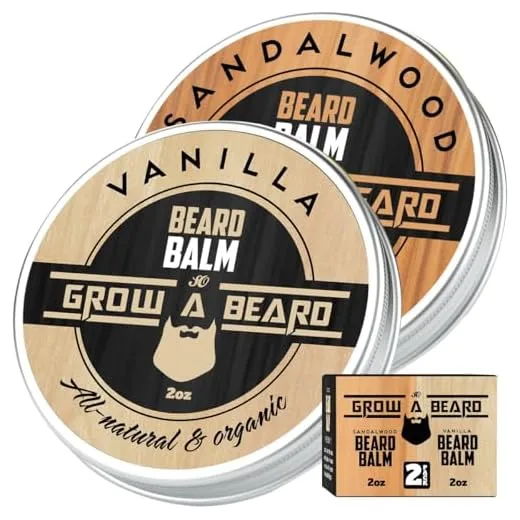 GROW ALPHA BEARD Balm, Beard Conditioner, Beard Butter, Beard Care, Beard Balm For Men, Beard Softener, Beard Butter For Men, Beard Moisturizer For Men, Mens Gifts