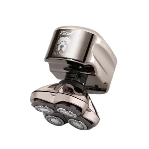 Skull Shaver Pitbull Platinum Pro:Head Shaver for Men - Bald Head Shavers with Wet/Dry Technology, Ergonomic Design, Travel Lock, and Accessories. Perfect Grooming Kit & Gift.