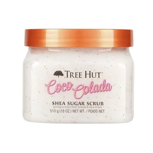 Tree Hut Shea Sugar Scrub Coco Colada, 18 oz, Ultra Hydrating and Exfoliating Scrub for Nourishing Essential Body Care