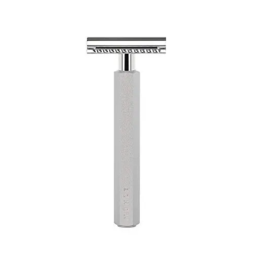 MÜHLE HEXAGON Silver Double Edge Safety Razor (Closed Comb) For Men - Perfect for Every Day Use, Barbershop Quality Close Smooth Shave