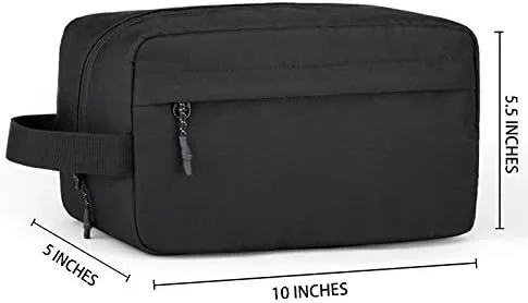 Vorspack Toiletry Bag Hanging Dopp Kit for Men Water Resistant Shaving Bag with Large Capacity for Travel - Black