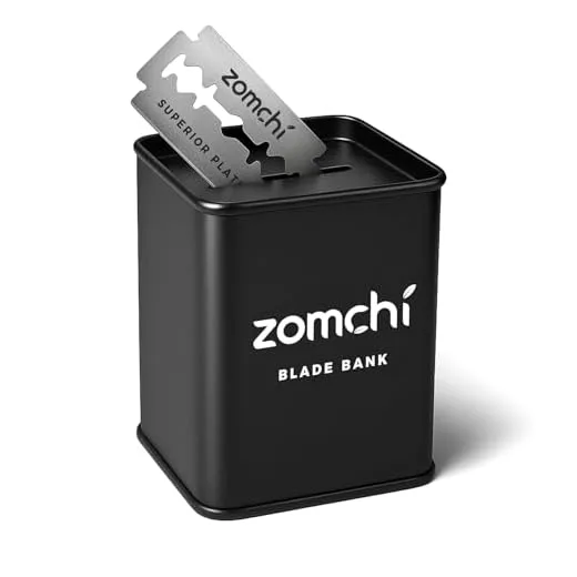 ZOMCHI Razor Blade Bank for Safety Razor Blade Storagement, Used Double Edge Safety Razor Blade Disposal Case (Black)