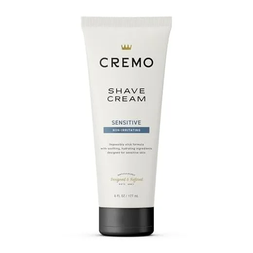 Cremo Sensitive Shave Cream, 6 Fl Oz