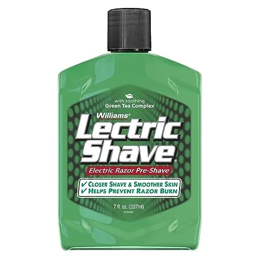 Williams Lectric Shave, Electric Razor Pre-Shave, 7 Ounce