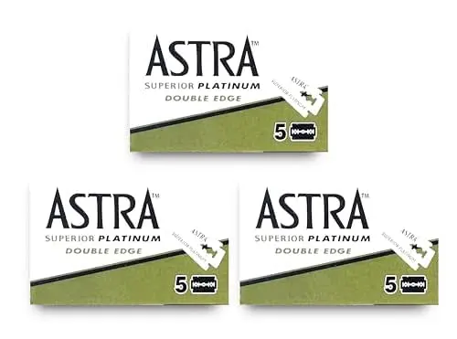 Astra Superior Premium Platinum Double Edge Safety Razor Blades, 5