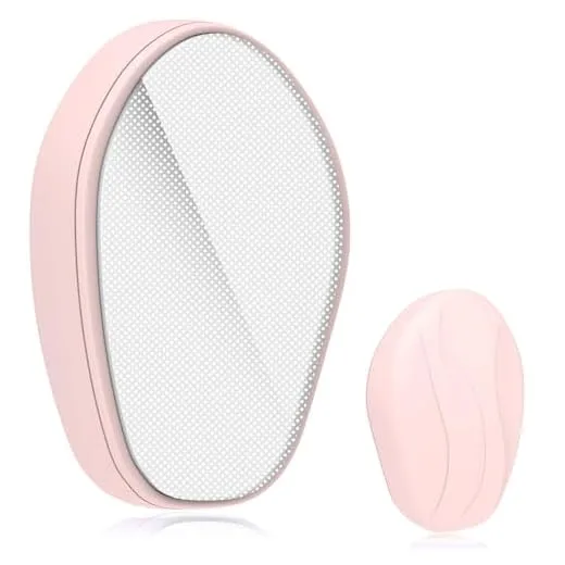 hoyesch Crystal Hair Eraser for Women and Men, Reusable Crystal Hair Remover Magic Painless Exfoliation Hair Removal Tool, Magic Hair Eraser for Back Arms Legs (Pink)