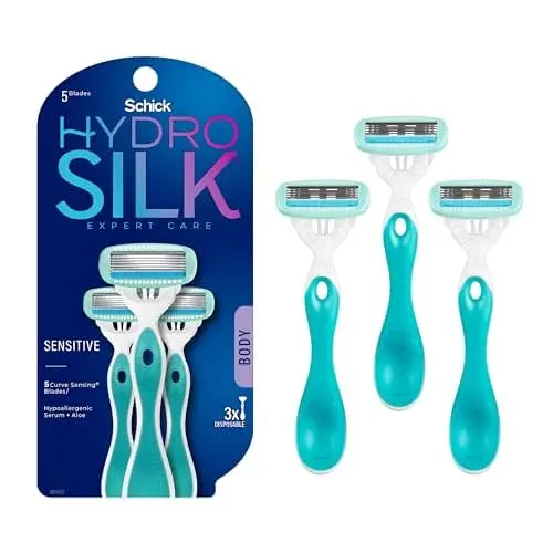 Schick Hydro Silk Sensitive Women's Disposable Razors, 3ct | 5-Blade