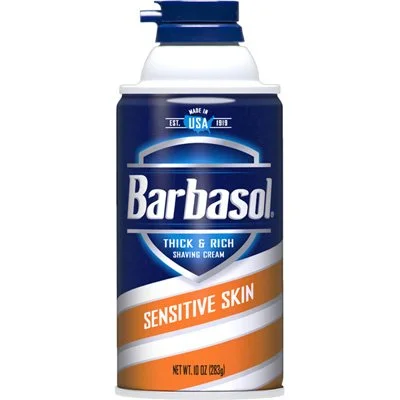 Barbasol Sensitive Skin Thick and Rich Shaving Cream, 10 Ounce