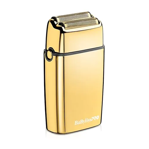 BaBylissPRO METALFX Double Foil Shaver, All-Metal Design, Cordless, Gold