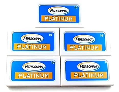 50 Personna Platinum Double Edge Razor Blades