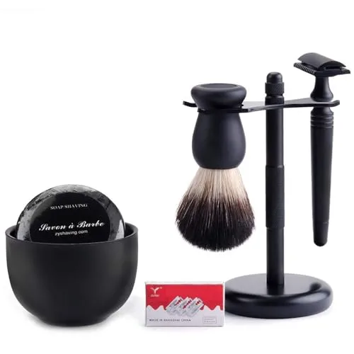 Grandslam Shaving Safety Razor Kit Shaving Brush and Razor Set for Men