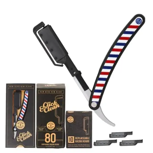 Straight Edge Razor for Men with 90+1 Easy to Use