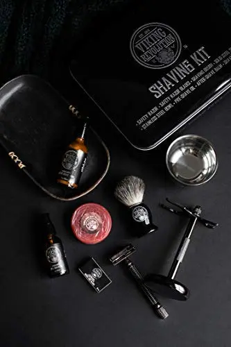Luxury Safety Razor Shaving Kit - Includes Double Edge Safety Razor, Stand, Bowl, After-Shave Balm, Pre-Shave Oil, Badger Brush