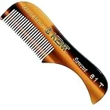 KENT 81T "Freddie" Handmade Beard Mustache Comb - Extra Small. Unbreakable Fine Toothed Beard and Moustache Combs Pocket Size for Facial Hair Grooming. Hand-Made Saw-Cut & Polished