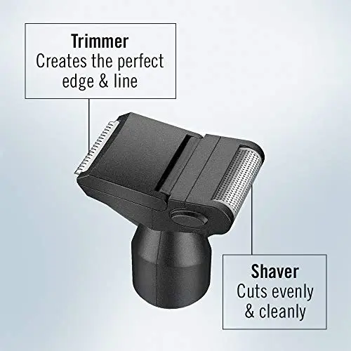 ConairMan Nose Hair Trimmer for Men, For Nose, Ear, and Eyebrows, Patent 360 Bevel Blade for No Pull, No Snag Trimming Experience, Cordless Trimmer 2 piece Set with Detail and Shaver Attachments