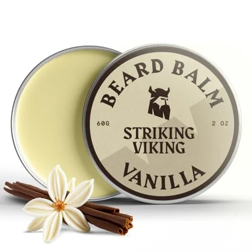 Striking Viking Beard Balm for Men - 2 Oz, Vanilla Scent
