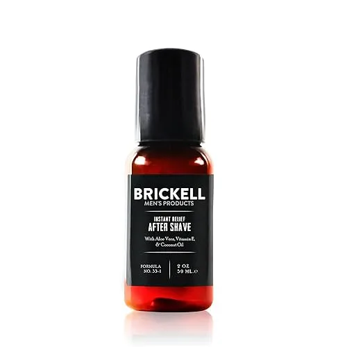 Brickell Men's Instant Relief Aftershave for Men, Natural and Organic