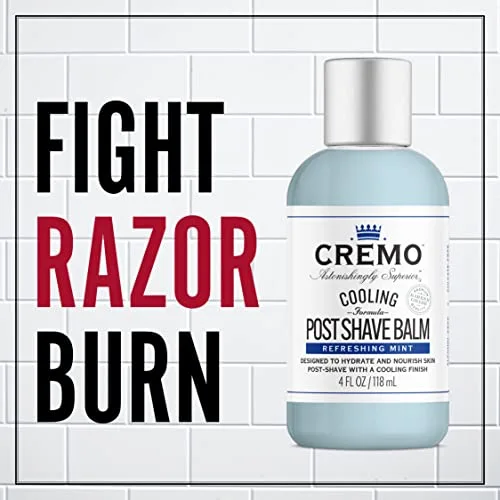 Cremo Cooling Formula Post Shave Balm, Soothes, Cools And Protects Skin From Shaving Irritation, Dryness and Razor Burn, 4 Oz