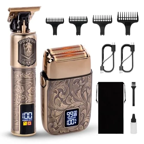 Ufree Foil Shaver and Beard Hair Trimmer Set, Men Electric Razor Mens Gifts