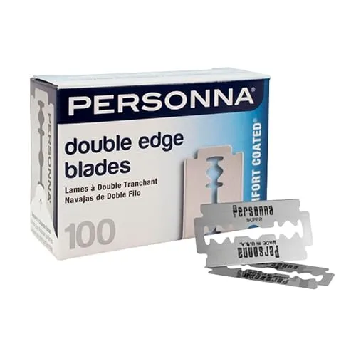Personna DE Stainless Steel Double Edge Blades - 2.875" Length,