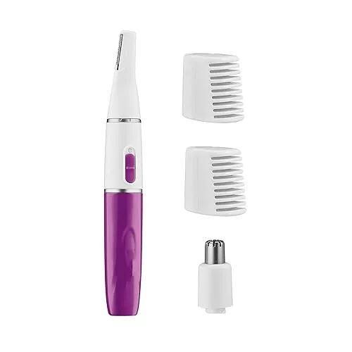 Conair Facial Trimmer for Women, Pinch-Free Precision, 2 Brow Combs