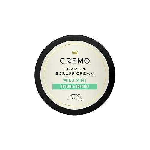 Cremo Beard & Scruff Cream, Wild Mint, 4 Ounce (Pack