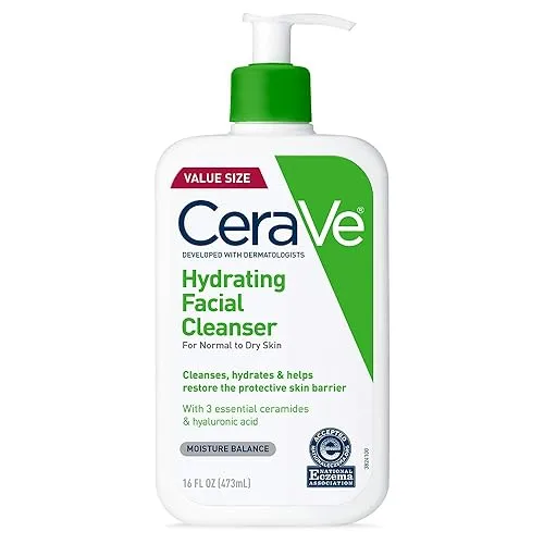 CeraVe Hydrating Facial Cleanser | Moisturizing Face Wash For Dry