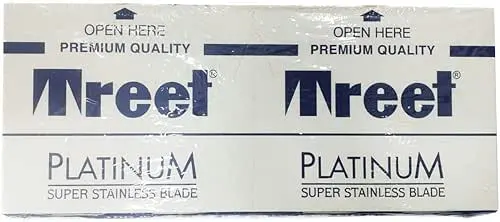 Platinum Super Stainless Double Edge Razor Blades, (100 Blades)