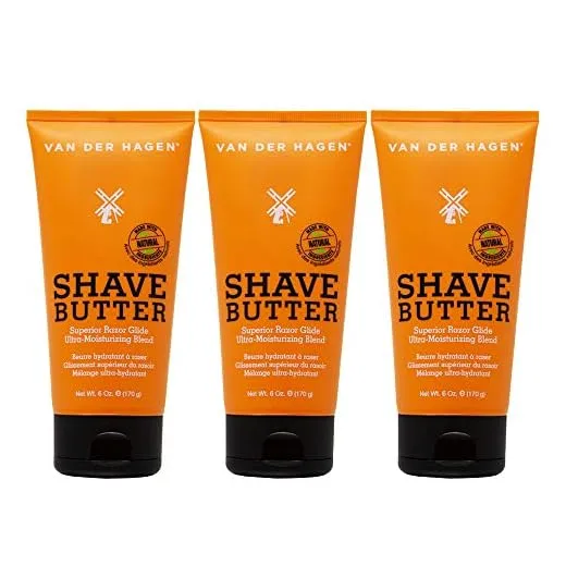 Van Der Hagen Shave Butter- Best Shave 3 pack (6 oz/tube)