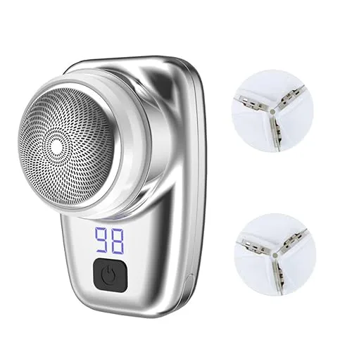 Mini Shaver Portable Electric Waterproof USB Rechargeable Face Shaver Mens