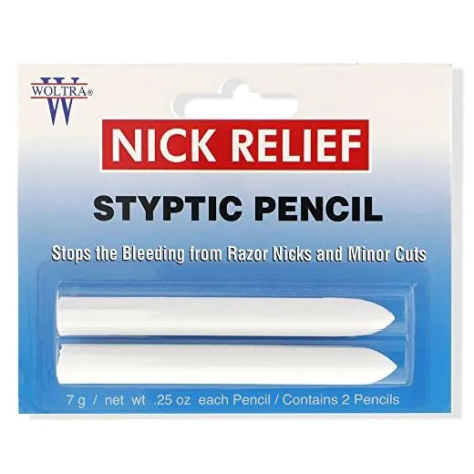 Clubman Woltra Nick Relief Styptic Pencil, 0.25 oz (2 Pencils)