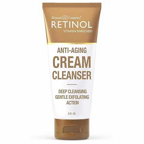 LIVAURA Retinol Cream Cleanser Anti-Aging – 5oz – Daily Deep