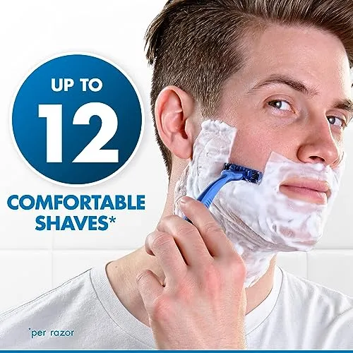 Gillette Sensor3 Comfort Men's Disposable Razors, 12 Razors