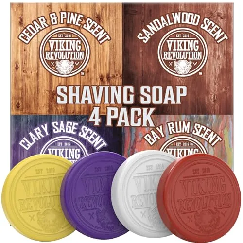 Viking Revolution Shaving Soap Variety Set 1 - 2.5 oz (4 Pack)