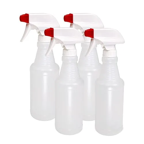 Pinnacle Mercantile Plastic Spray Bottles USA Made 4 Pack 16
