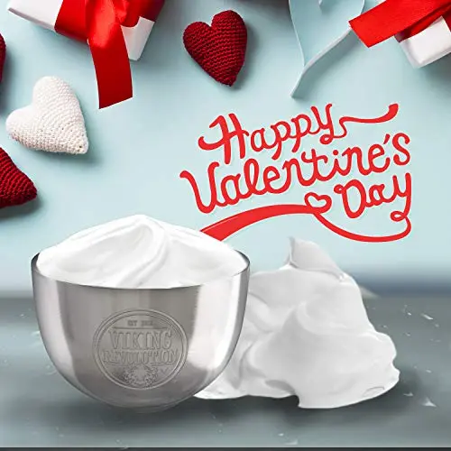 Viking Revolution Stainless Steel Shaving Soap Bowl- Shaving Mug for Shave Cream & Soap- Double Layer, Unbreakable Shaving Cup for Wet Shave