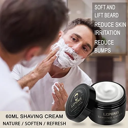Shaving Kit for Men, Include Shaving Soap, Shaving Brush, Shaving Cream, Shaving Bowl Mens Shaving Kit Aftershave Gift Set for Men Him Husband Boyfriend