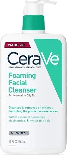 CeraVe Foaming Facial Cleanser, Face Wash for Oily Skin, 19oz