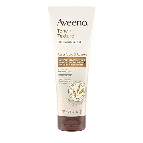 Aveeno Fragrance-Free Body Scrub for Smoother, More Even Skin Tone