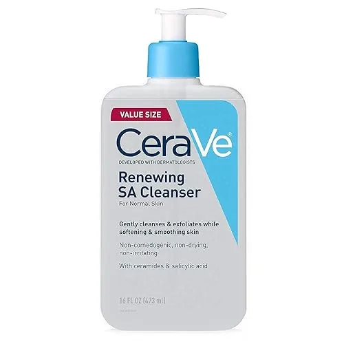 CeraVe Renewing Salicylic Acid Cleanser, Formulated With Hyaluronic Acid, Niacinamide,