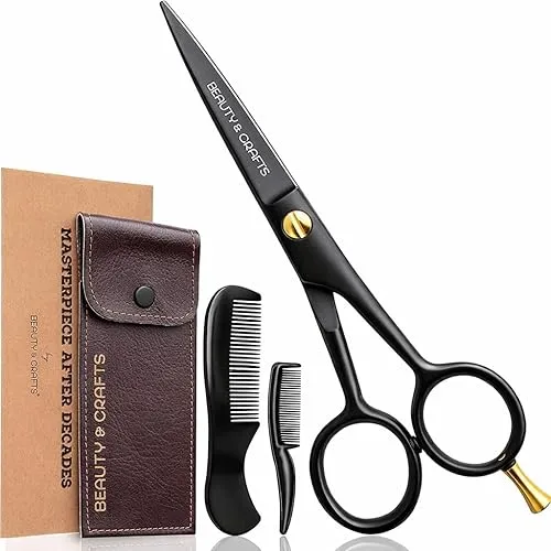 5” Professional Beard & Mustache Scissors for Men | German