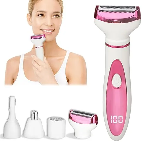 Electric Razor for Women Men,4 in 1 Painless Ladies Wet
