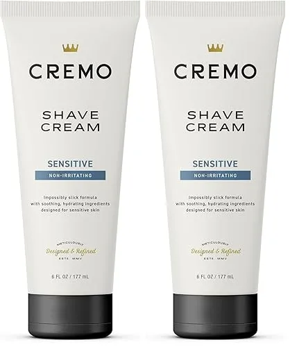 Cremo Barber Grade Sensitive Shave Cream, Astonishingly Superior Smooth Shaving