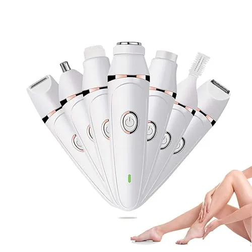 Electric Razor for Women,7 in 1 Painless Lady Shaver Set,Rechargeable