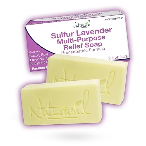 Naturasil Sulfur Soap Treatment with Pure Lavender Oil Natural Relief