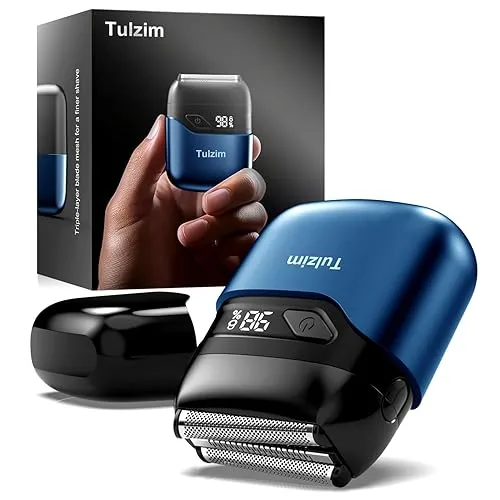 Electric Foil Shaver for Men: Portable Electric Razor for Beard/Face,