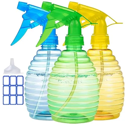 Spray Bottles - 3 Pack - Mist/Stream, Premium 16 Oz