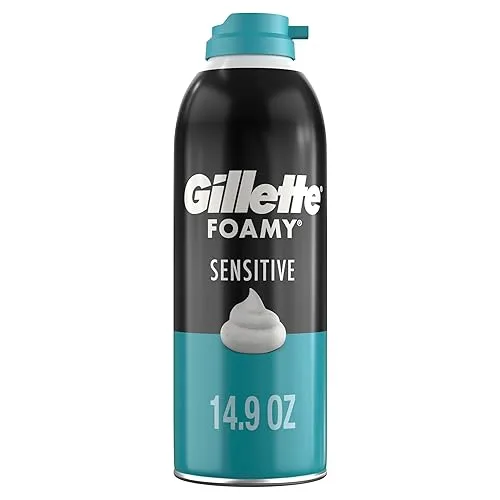 Gillette Foamy Sensitive Shave Foam for Men, Protection Against Shaving