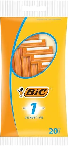 BIC 1 Sensitive, Single Disposable Razor Blade for Men, Designed